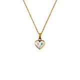 Baya Mini Heart Necklace Stainless Steel Gold