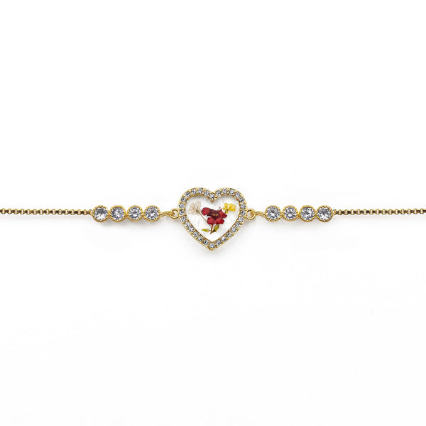 Noras Heart Slider Bracelet Gold