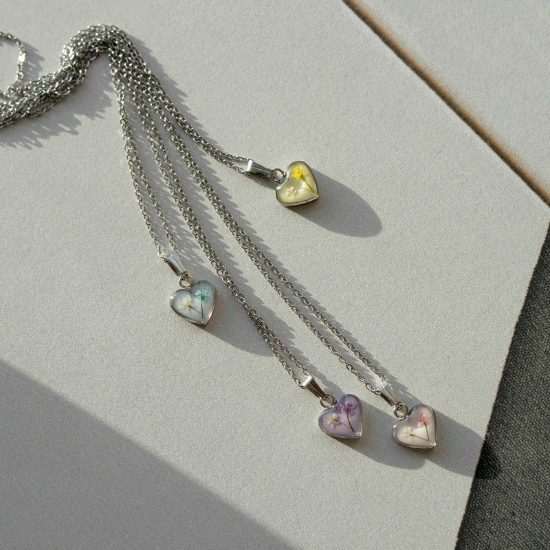 Uva Mini Heart Necklace Stainless Steel