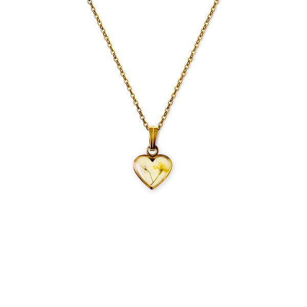 Limon Mini Heart Necklace Stainless Steel Gold