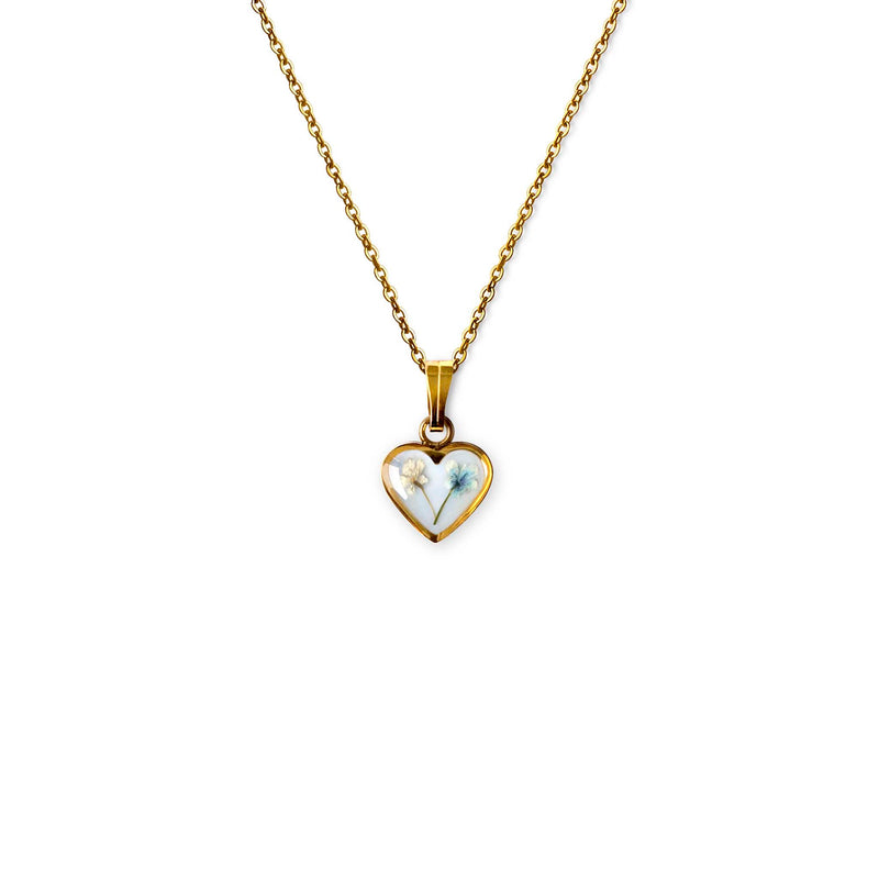 Baya Mini Heart Necklace Stainless Steel Gold