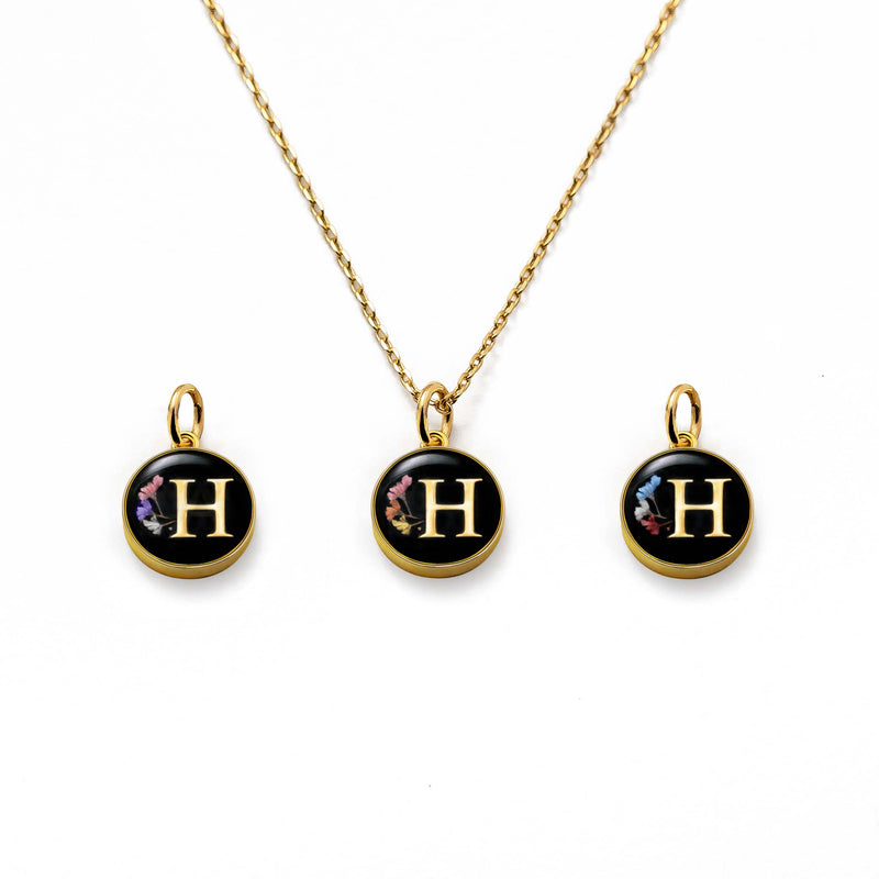 Gold Cubic Zirconia Initial H letter Pendant in 925 Silver (With Chain) at  Rs 695 in Jaipur