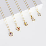 Noras Heart Necklace Gold