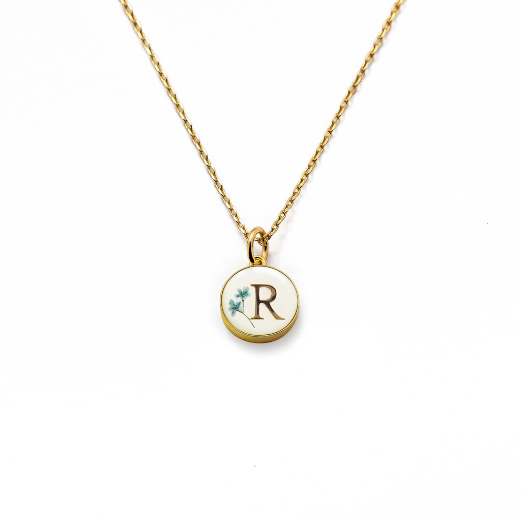 Necklace with deals r initial