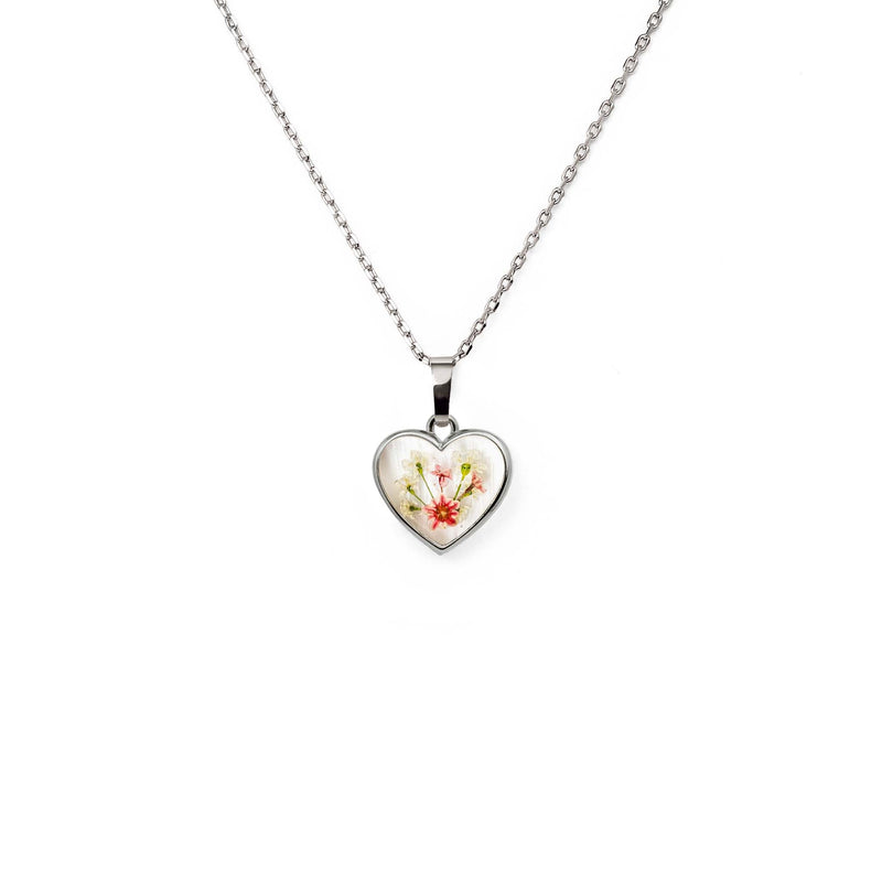 Sweet Heart Necklace Rhodium