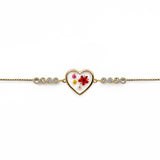 Judy Heart Slider Bracelet Gold