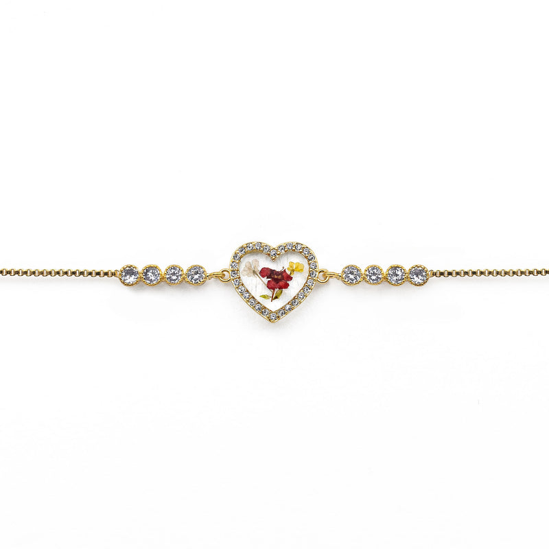 Noras Heart Slider Bracelet Gold