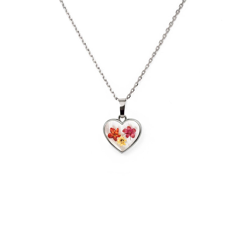 Love Heart Necklace Rhodium